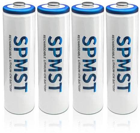 SPMST Wiederaufladbar AA Batterien, 4 Pack 3600mWh 1,5V Lithium AA Batterien - geeignet für die meisten elektrischen Geräte wie Spielzeug, Spielcontroller, Kameras, Mikrofone, etc.