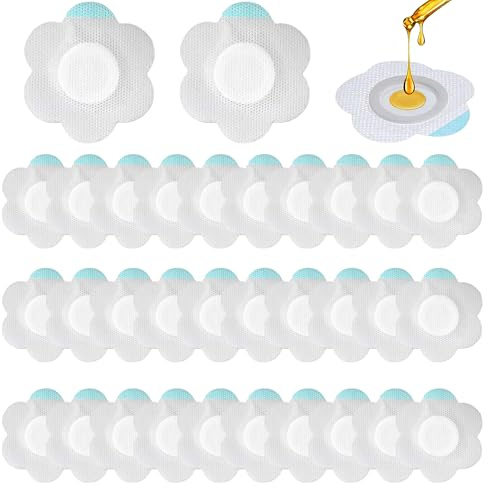 YJFY 100 Stück Rizinusöl Packung Castor Oil Patches Pack Rizinusöl Packung Wrap Bauchnabel Selbstklebend Pads Trocken und Hautfreundlich (Öl Nicht im Lieferumfang Enthalten) (100)