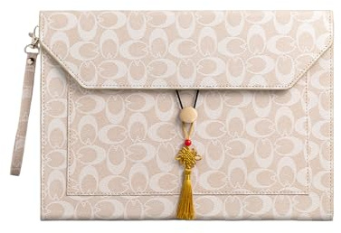 A4 Pochette en Cuir Pour Documents,Package de Fichiers,Sacoche à Documents Portable,PU Porte Documents,Organisateur de Documents,Imperméable,Unisexe,Pour le Travail et Les études (Beige, B)