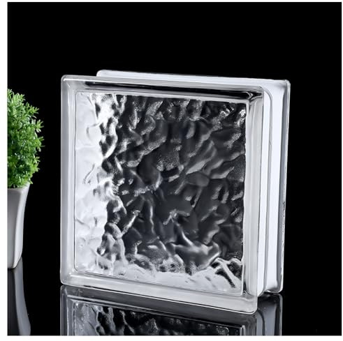 LJISEHG Brique de verre cristal haute transparence – Isolation phonique et isolation thermique for fenêtres, douches, salles de bains, couloirs et bureaux.(Clear-b)
