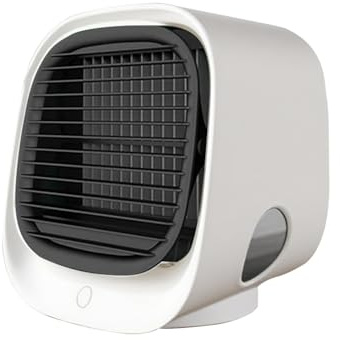 Portable Air Cooler, Air Cooler Fan with Water Tank, Mini Personal Air Conditioner with Night Light, Desktop Cooling Fan for Bedroom, Office, Home, Car & Camping