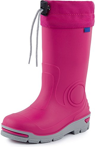 Ladeheid Gummistiefel Kinder mit Schnürung Hohe Regenstiefel für Jungen und Mädchen Bequeme, rutschfeste und federleichte Regenschuhe für alle Jahreszeiten LARB014