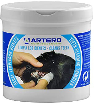 Artero Dedales Limpiadores para los dientes de perros y gatos, Claro / transparente