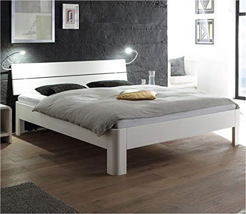 Hasena Fine Line Bett Syma 18 Füße Ronda weiß deckend 200x200