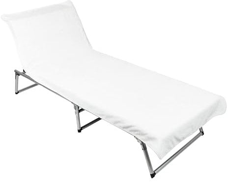 ZOLLNER Toalla para Tumbona de Playa y jardín, algodón, 75x215 cm Blanco