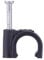 Nartel® Round Cable Clip, 7mm - Black, Pack of 100