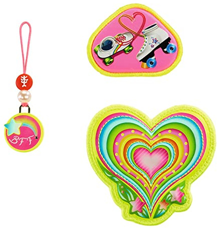 Step by Step Magic Mags „Freaky Heartbeat“, 3-teilig, 2 Magnet-Applikationen und 1 Anhänger, als Ergänzung für den Schulranzen oder Vorschulrucksack, für Mädchen