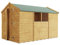 BillyOh Keeper Overlap Garden Shed with Floor | Wooden Garden Storage Shed with Apex Roof & Felt Included | Windowed or Windowless- Multiple Sizes (10x6 Windowed)