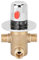 Vanne de mélange thermostatique en laiton G1/2in, robinet à 3 voies, conception légère et anti-brûlure, vanne de contrôle de mélangeur de température, contrôle de thermostat