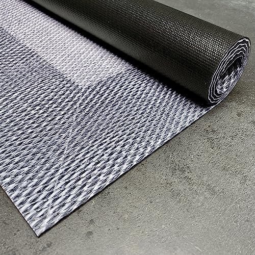STORESDECO Alfombra vinilica de Tejido Trenzado Premium de Alta Gama Lavable Antideslizante Alfombras vinilicas Resistentes para Salon Cocina habitacion baño Pasillo Color Gris Claro 160x230 cm