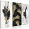 decomonkey Bilder Abstrakt 120x80 cm 3 Teilig Wandbild Groß Leinwandbild XXL Deko Wohnzimmer Schlafzimmer Büro Wanddeko Leinwand Pictures For Wall Poster Wall Painting Stein Modern Pflanzen