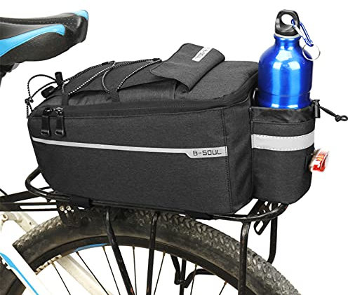 Fahrradtasche Gepäckträger, Fahrrad Rücksitz Gepäcktasche Fahrrad Gepäckträger 8L Isolierte Fahrrad Aufbewahrungstasche Wasserdicht mit Reflexstreifen