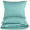 Carpe Sonno einfarbige Mako-Satin Bettwäsche 135x200 cm in hochwertiger Hotelqualität aus 100% gekämmter Baumwolle - Bettbezug Aqua-Grün- Mako Satin Uni Mint Bettwäsche Set 135 x 200