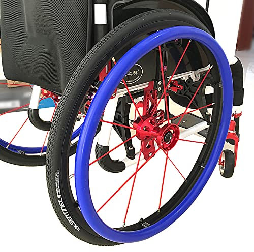 HEWXWX 24inch Fauteuil Roulant Roue ArrièRe Couverture/Couvercle de poussée à la Main, (Une Paire), AntidéRapante RéSistant à l'usure, Facile à Nettoyer,G