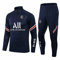 WDDWYHLL Paris Fußball Trainingsanzug, Fußballclub Herren Langarm-Sportbekleidung Atmungsaktives Sporttraining Fitness Laufanzug Trainingsanzug Jogginganzug Anzug Jungen,Blau,XXL