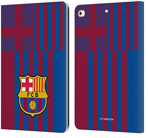 Head Case Designs Licenciado Oficialmente FC Barcelona Casa Kit de Escudo 2021/22 Carcasa de Cuero Tipo Libro Compatible con Apple iPad 9.7 2017 / iPad 9.7 2018