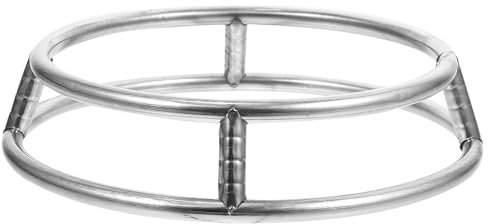 Angoily Wok Ring Rack Edelstahl Doppelschicht Wok Topf Stand Hitzedichter Runde Pot Rack Kochgeschirrer Zubehör für Hausküche 26Cm