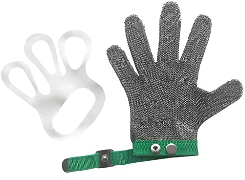 Stainless Steel Chainmail Cut Resistant Gloves, Porter Glass Cut Safety Work Gloves For Men And Women, Anti-shedding (Size : 1PCS/XS)