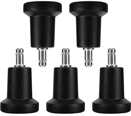 Bürostuhl Gleiter 5er Set,Bell Glides,Bodengleiter für Schreibtischstuhl,Drehstuhl Füße für Stationäre Rollen für Büro,Zuhause,Schwarz