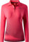jeansian Damen Sport Breathable Long Sleeve Polo T-Shirts Tee SWT338 Rosered L