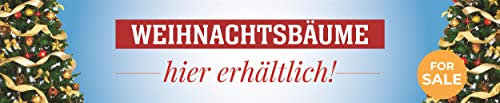 Banner 2,5 m 'WEIHNACHTSBÄUME hier erhältlich!' XXL Werbung PVC-Plane mit Ösen zum Aufhängen