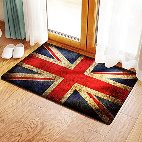 Badteppich Badteppichmatte für Badezimmer,Vintage Retro Union Jack-Flagge,Dekormatte Bodenteppich Teppiche Bodenmatte