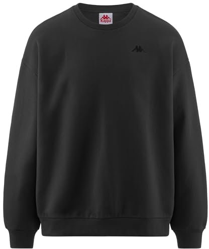 Kappa 222 Banda Garett Felpa, Grigio/Nero, M Uomo