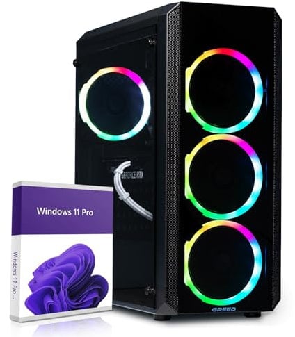 Greed® MK2 - High End Gaming PC - Intel Core i7 12700F & Nvidia Geforce RTX 4060 - Ultra Schneller RGB Computer + 4K Raytracing Rechner mit 4,9 GHZ - 32 GB DDR4 RAM - 1TB SSD - WLAN + W11 Pro