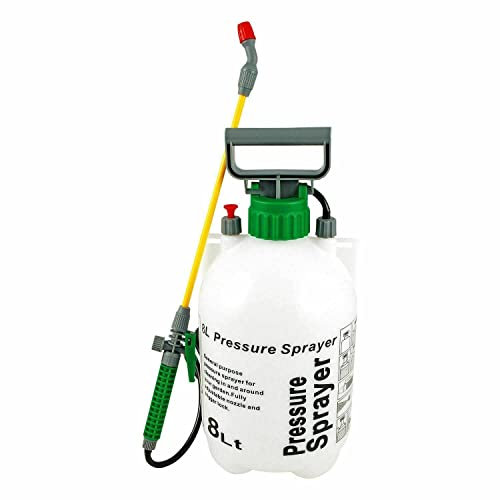 Knapsack Garden Sprayer 5L 8L and 16L Pressure Sprayer Pump Action Weed Killer Water Sprayer Ideal For Pesticides Insecticides Fungicides Comes With Shoulder Strap Nozzle and Trigger Lock (8 Litre)
