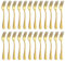 BEWOS Matt Gold Forks Set, 24 Pieces, 8 Inch (20.3 Cm) Table Forks, Mirror Polished, Dishwasher Safe, Suitable for Household, Restaurant, Canteen