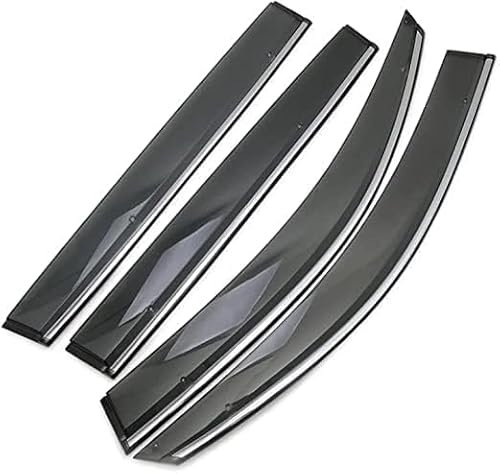 Enêtre de Voiture Deflecteurs pour V-w Tiguan MK2 2017 2018 2019 2020 2021,FenêTre LatéRale Vitres Coupe-Vent Pluie FuméE UV Gardes Vent Couverture Bouclier,Accessoires De Vitres De Voiture