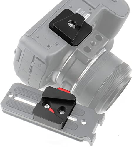 NovelGoal Camera V-Lock Assembly Kit Quick Release Plate Clamp CNC Aluminum Alloy 1/4 Screw for Tripod Gimbal Camera Accessories