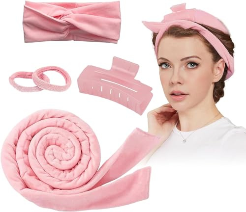 Langer Lockenwickler für Locken, Lockenwickler, Heatless Hair Curler, kein Hitze, weiches Band Curler Lockenstab für mittleres langes Haar