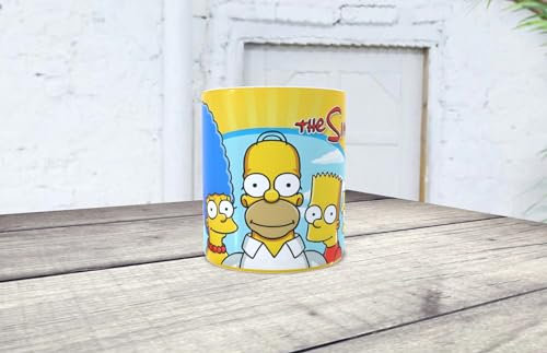 Tazza personalizzata Homer, Marge e Famiglia. Ideale per tutti gli amanti dei Simpson.