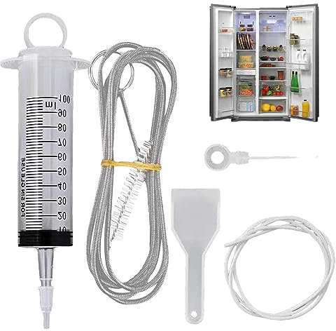 Monozoz Refrigerator Drain Cleaning Tool - Reusable Refrigerator Drain Cleaning Kit Clog Remover - Household Accessories for Removing Blockages and Cleaning