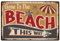 SUPERDANT The Beach Schild Blechschilder Metallposter Vintage Deko Metall Strand Poster Eisen Retro Deko Heimwanddekoration Für Bars Kneipen Schlafzimmer 20x30 cm