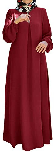 callmo Muslimisches Abendkleid FüR Damen Solide Einteiler Volle Abdeckung Lose Gebet Kleid Mit Kapuze Spitzenbluse Islamische TüRkische Dubai Stil Kaftan FüR Ethnische, Hochzeit, Abend, Party