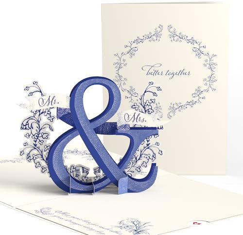 Lovepop® Hochzeitskarte Better Together Mr. & Mrs. 3D Pop-Up-Karte Hochzeit Hochzeitstag wedding card | inkl. Umschlag & Versteckfach für Geld & Gutscheine