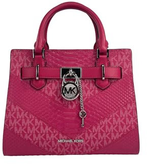 Michael Kors Handtasche für Damen Hamilton Small Satchel, Electric Pink Multi, Small
