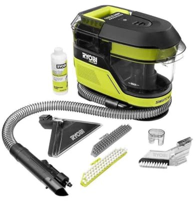 RYOBI ONE+ HP 18V Brushless Cordless SWIFTClean Mid-Size Spot Cleaner with 4.0 Ah Battery and Charger, AVERAGE, GREEN, PBLHV704K