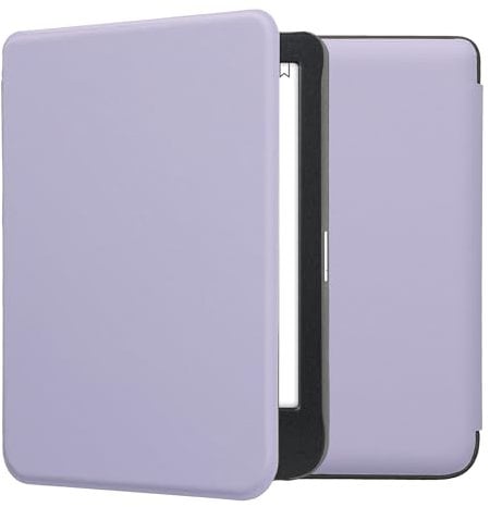 kwmobile Custodia eReader Compatibile con Kobo Clara BW/Colour Cover - eBook Reader Flip Case - Cover eReader Simil Pelle - Lavanda