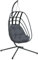 vidaXL Hängesessel, Hängestuhl Ei-Design mit Ständer, Eierstuhl für Wohnzimmer, Schaukelsessel Eiersessel, Modern, Anthrazit Stahl