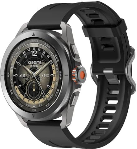 Haofun 22mm Correas para Xiaomi Watch S4 Sport/Watch S3/ Watch 2/2 Pro/Watch S2/ Redmi Watch 5 Active/ 5 Lite para Amazfit Balance/Bip 5 para Garmin Venu 3/2/ Vivoactive 4 -Cóncava Negra