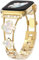 CHANCHY 46mm 45mm 44mm 42mm(series 3 2 1) für Apple Watch Armband, Damen Glücks Vierblatt Diamant Edelstahl Armband Ersatzarmbänder für iWatch Series 10/9/8/7/6/5/4/3/2/1/SE, Gold/Irisierend