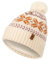 HEYO Mütze Damen Herren Norweger Mütze Bommelmütze Unisex Wintermütze Dick Gefüttert Warm (Beige-Braun)