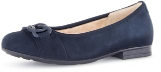 Gabor Damen Klassische Ballerinas, Frauen Flats,Moderate Mehrweite (G),Ballet-Flats,Ausgehschuhe,Abendschuhe,Dark-Blue (Uni),41 EU / 7.5 UK