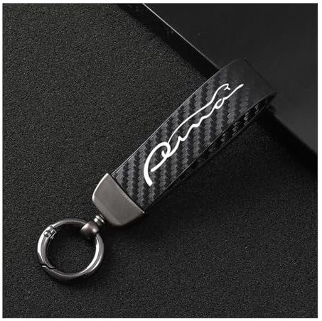 Générique Porte-CléS De Voiture pour Ford Puma, Porte-CléS De Voiture en Microfiber Cuir avec Anneau en D Pivotant à 360°,Black