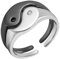 TENDYCOCO 1 Paar Tai Chi Ring Fingerringe Yin Yang Ring Paarring Schmuck Fingerdekoration Paarring Minimalistischer Offener Ring Dekorativ Passende Ringringe Für Teenager Mädchen