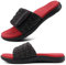 ONCAI Negro/Rojo Sandalias de Piscina Hombre Punta Abierta Correa Ajustable Pantuflas Verano Ortesis de Soporte de Arco Deportes Zapatillas Playa Talla 42