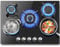 SNDOAS Gas Hob 5 Burners, NG/LPG Convertible, Built-in Black Glass Gas Hob 70cm, Flame Failure Protection, 10400W